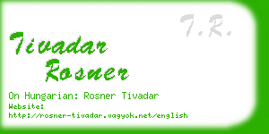 tivadar rosner business card